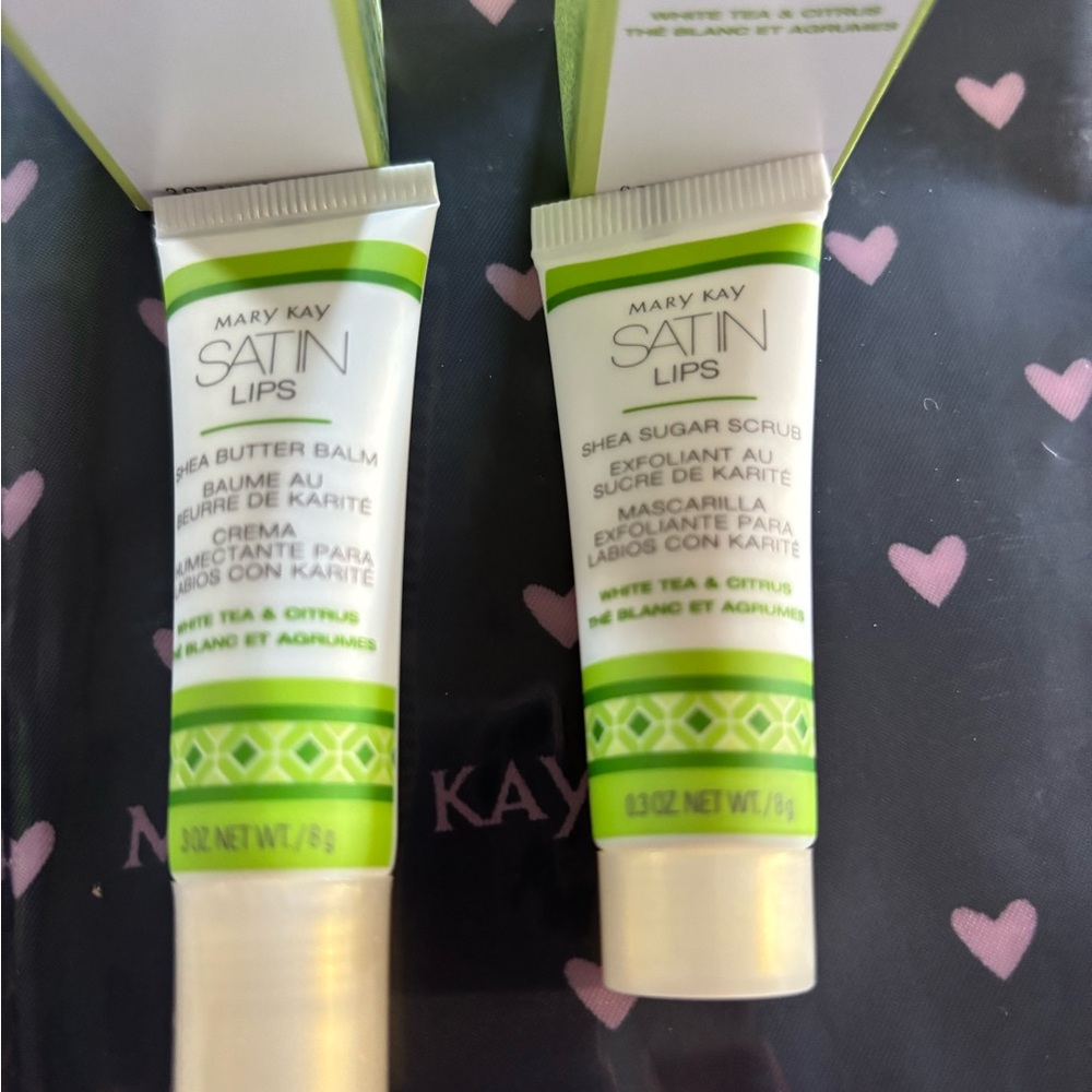 Mary Kay Satin Lips Shea Butter Balm and Sugar Scrub Duo